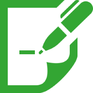 Papier mit Stift als Symbol für die Anmeldung